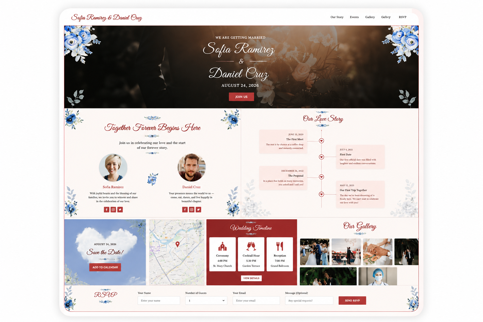 Mr & Mrs Classic wedding invitation template